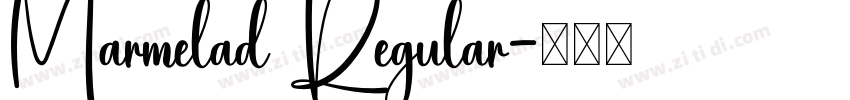 Marmelad Regular字体转换